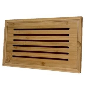 Bamboo Slotted Bread Board 15.5" x 9.5" AH Netherlands NEW Kitchen Gift Idea